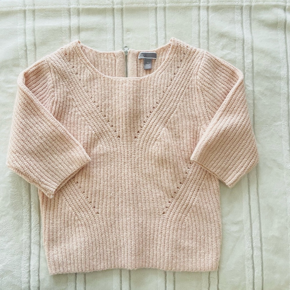 Chelsea28 Peach Knit Crewneck Sweater